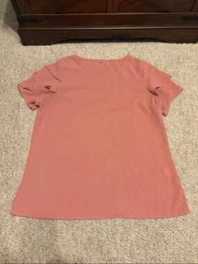 Women’s V-Neck Flutter Sleeve Top in Dusty Rose